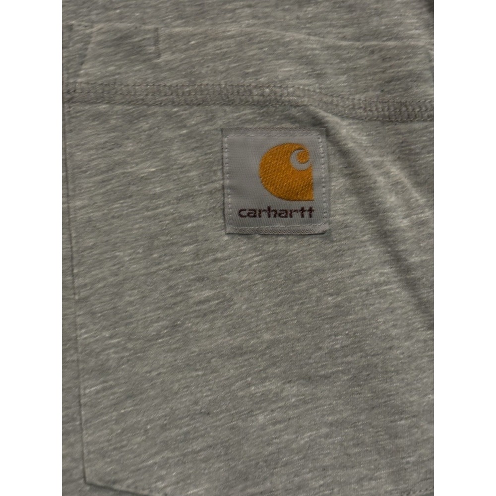 Carhartt Polo Shirt Men's Force Original Fit Large Short Sleeve Pocket Gray - Picture 5 of 10